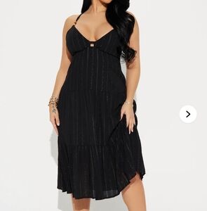 Elegant Black Summer Women's Dress